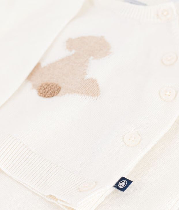 Completo neonato in maglia lavorata fantasia Petit Bateau