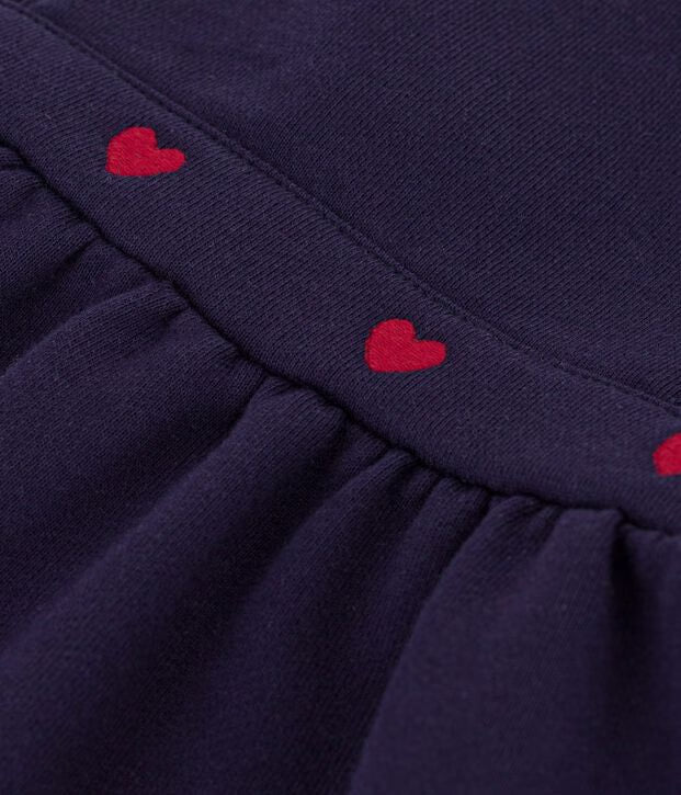 Abito senza maniche in cotone con cuori ricamati Petit Bateau