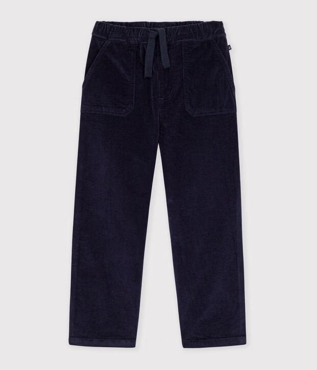 Pantaloni dritti in velluto bambino Petit Bateau