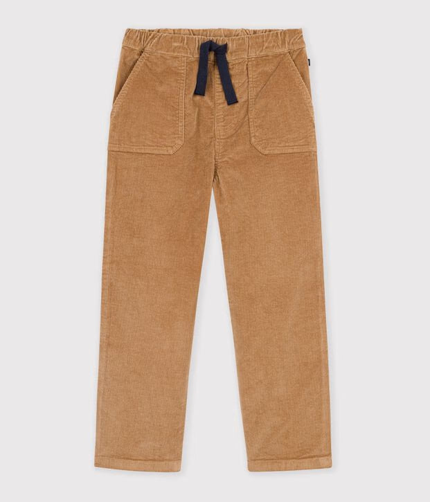 Pantaloni dritti in velluto Petit Bateau