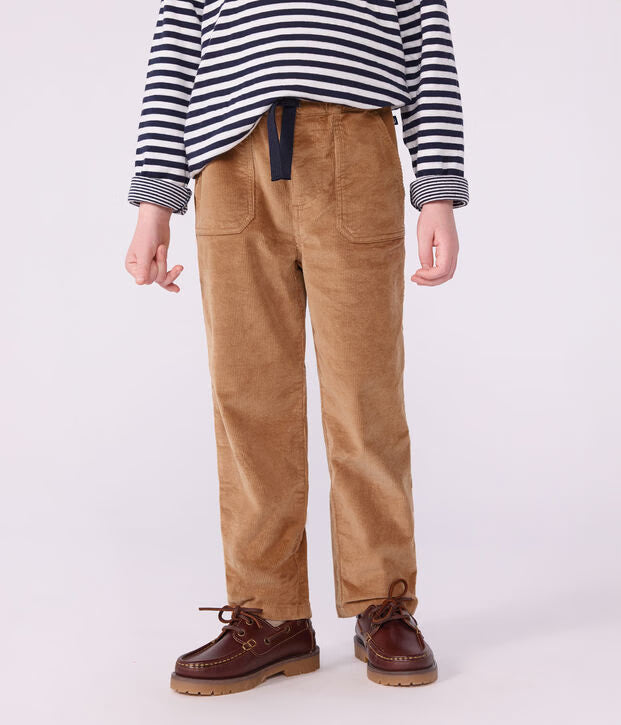 Pantaloni dritti in velluto bambino Petit Bateau