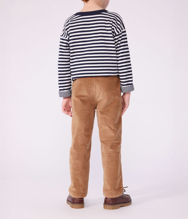 Pantaloni dritti in velluto bambino Petit Bateau