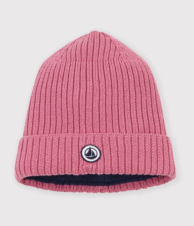 Cuffietta unisex per bambini in cotone con fodera in pile Petit Bateau