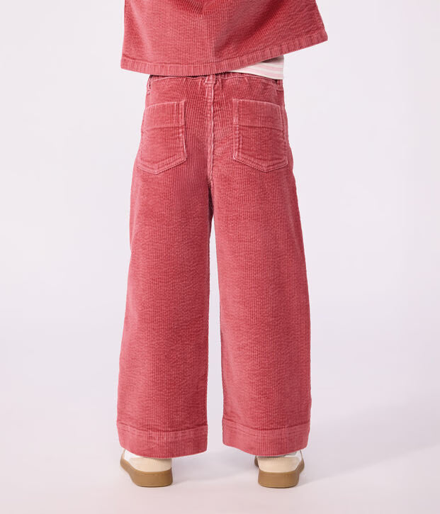Pantaloni a gamba ampia in velluto Petit Bateau