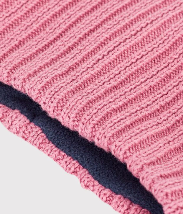 Snood in maglia tinta unita foderata in pile Petit Bateau