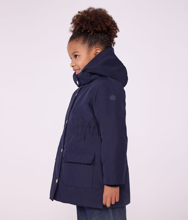 Parka bambino lunghezza media tinta unita Petit Bateau
