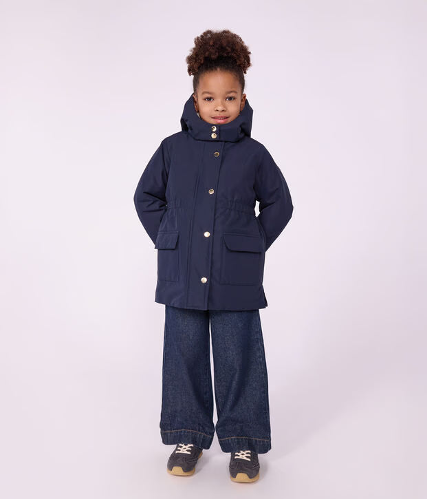 Parka bambino lunghezza media tinta unita Petit Bateau
