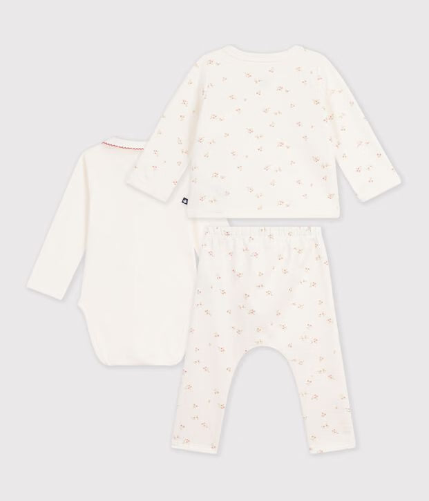 Set in cotone con colletto con stampa a fiori Petit Bateau