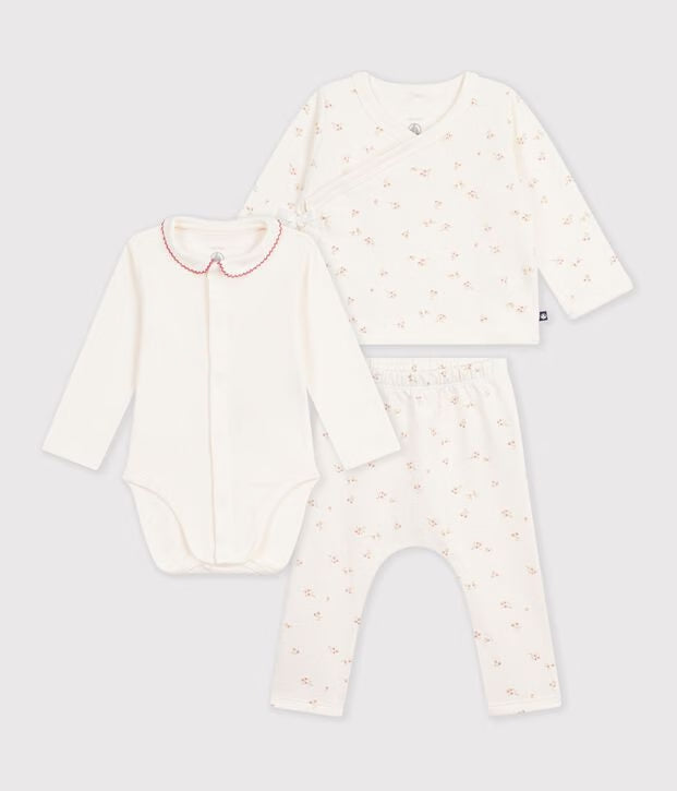Set in cotone con colletto con stampa a fiori Petit Bateau