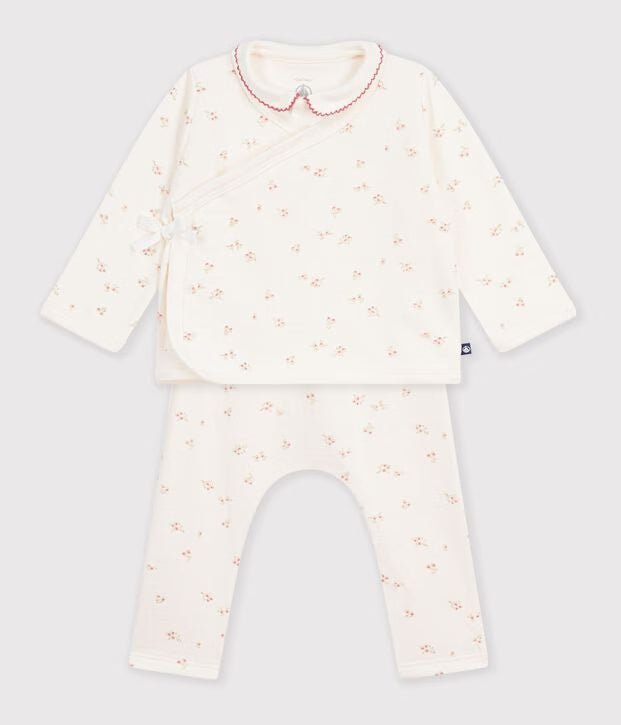 Set in cotone con colletto con stampa a fiori Petit Bateau