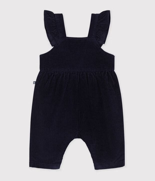 Salopette lunga in velluto tinta unita Petit Bateau