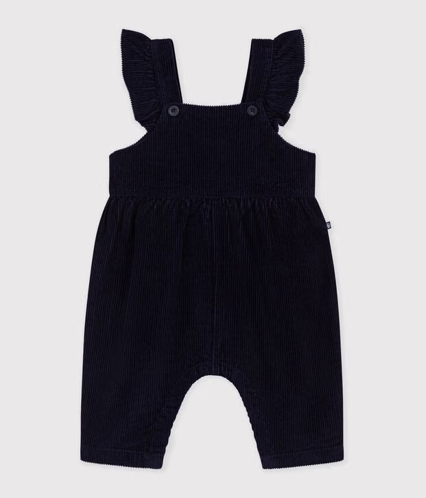 Salopette lunga in velluto tinta unita Petit Bateau