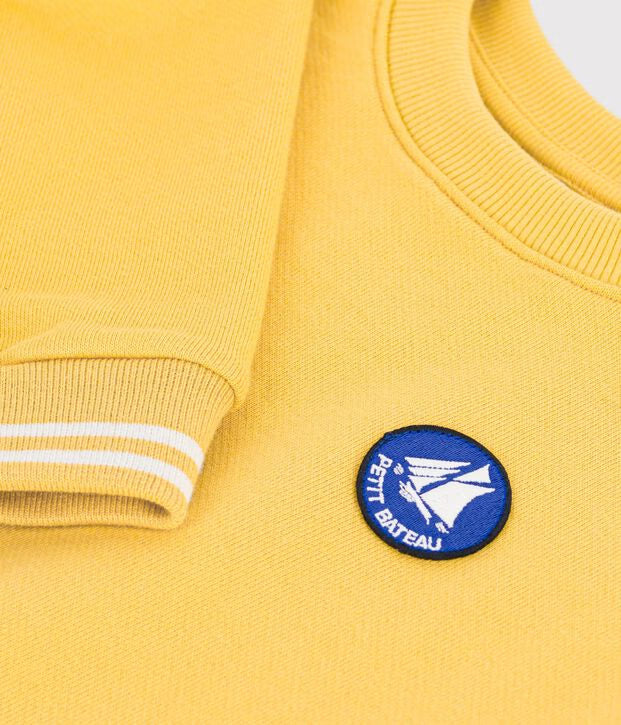 Felpa in cotone tinta unita Petit Bateau