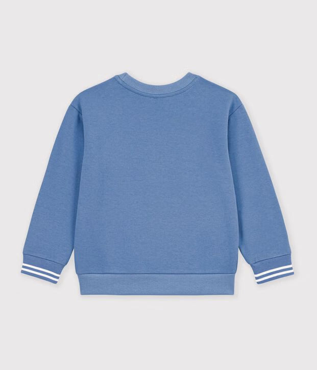 Felpa in cotone tinta unita Petit Bateau