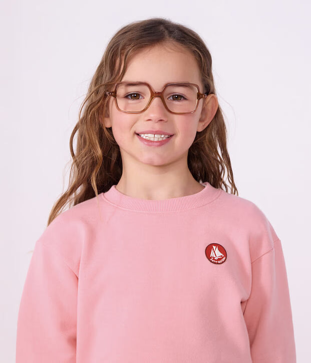 Felpa in cotone tinta unita Petit Bateau