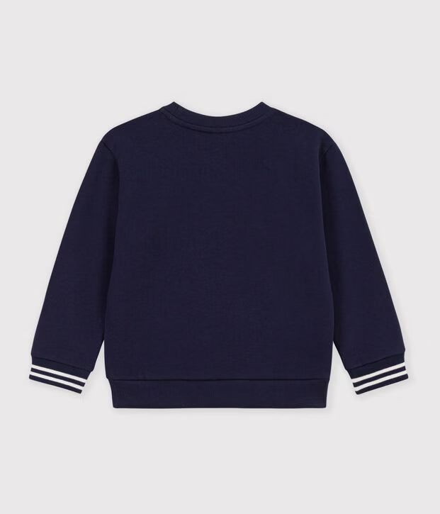 Felpa in cotone tinta unita Petit Bateau