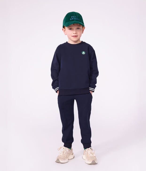 Felpa in cotone tinta unita Petit Bateau