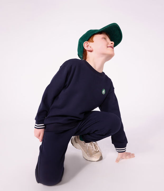 Felpa in cotone tinta unita Petit Bateau