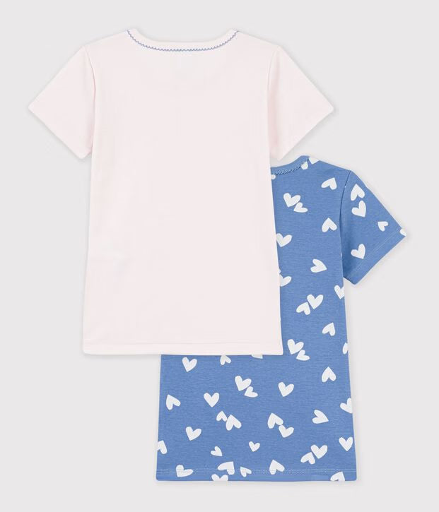 Set di T-shirt a maniche corte in cotone a cuori Petit Bateau