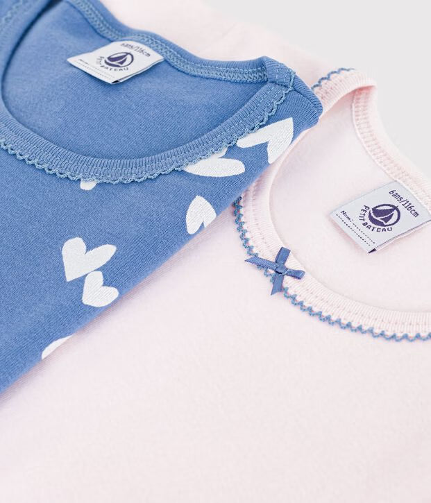 Set di T-shirt a maniche corte in cotone a cuori Petit Bateau