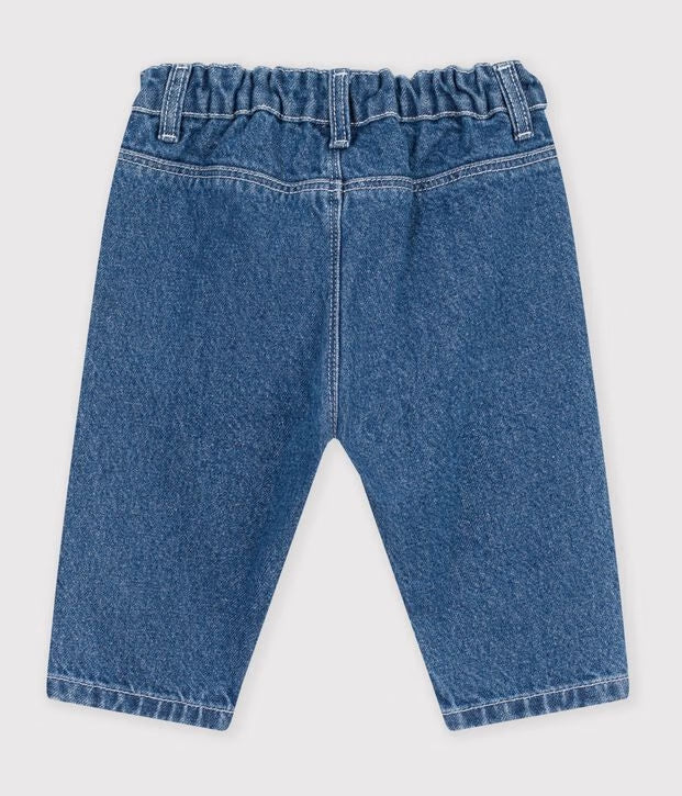 Pantaloni in denim tinta unita Petit Bateau