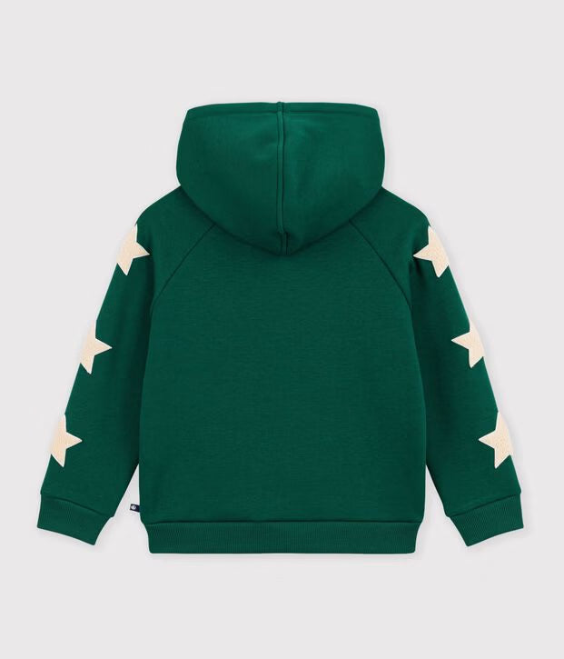 Felpa con cappuccio in cotone tinta unita Petit Bateau