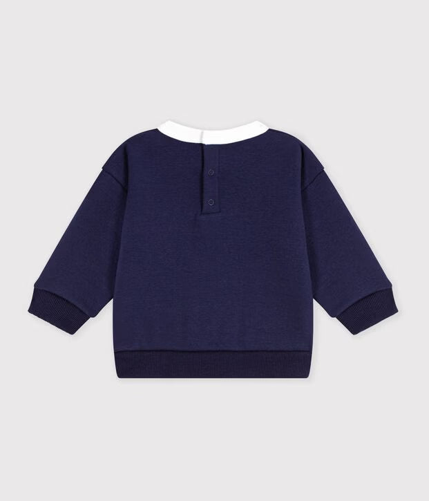 Felpa in cotone color block Petit Bateau
