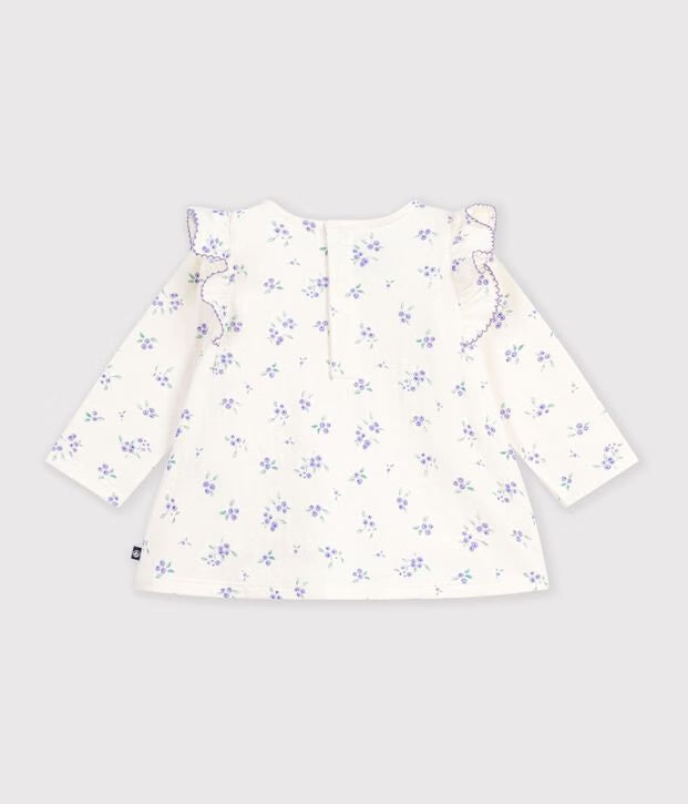 Blusa a maniche lunghe in cotone con stampa a fiori Petit Bateau