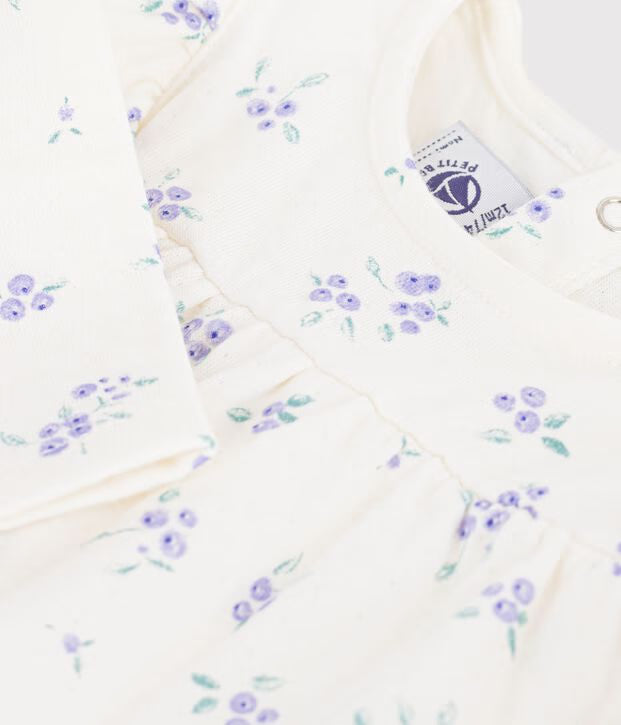 Blusa a maniche lunghe in cotone con stampa a fiori Petit Bateau