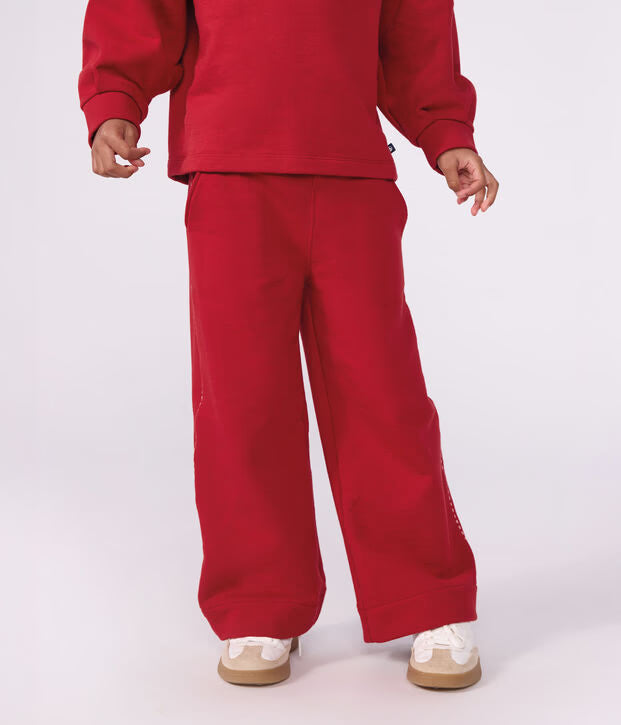 Joggers a gamba ampia in cotone Petit Bateau