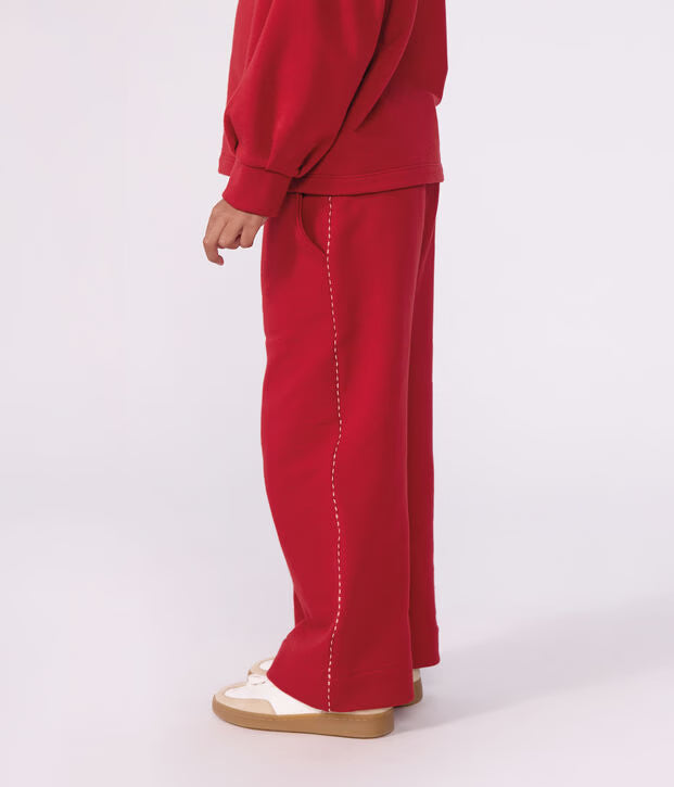 Joggers a gamba ampia in cotone Petit Bateau