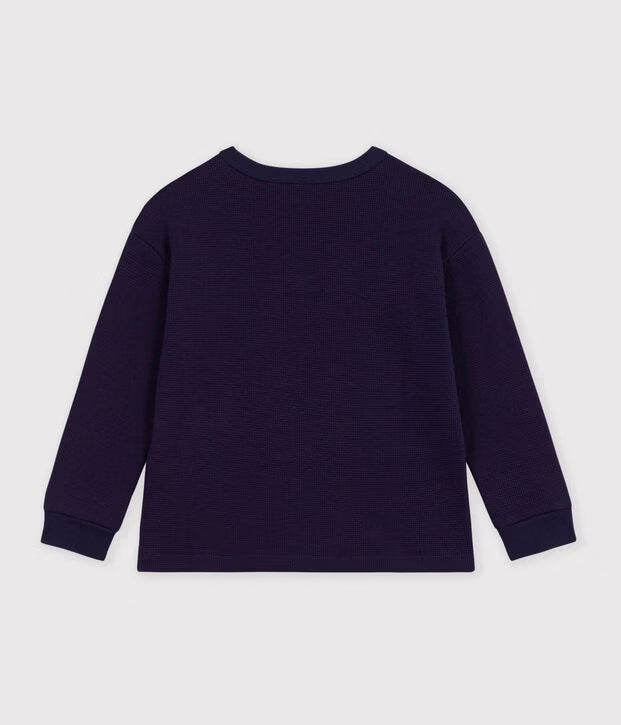 T-shirt a maniche lunghe in cotone Petit Bateau
