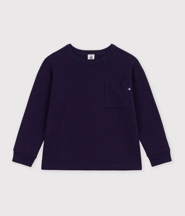 T-shirt a maniche lunghe in cotone Petit Bateau