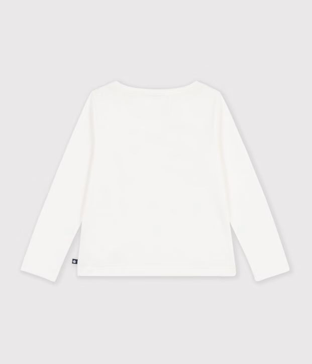 T-shirt a maniche lunghe con motivo a cuore Petit Bateau