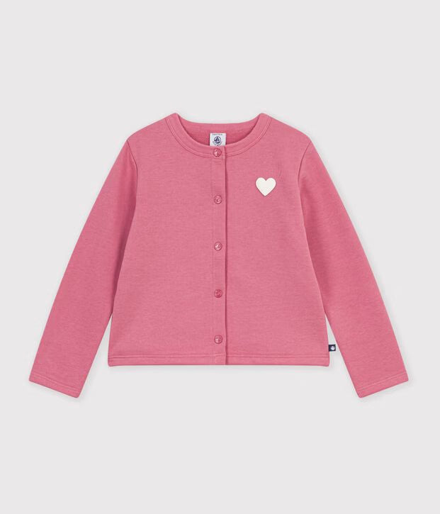Cardigan in cotone tinta unita Petit Bateau