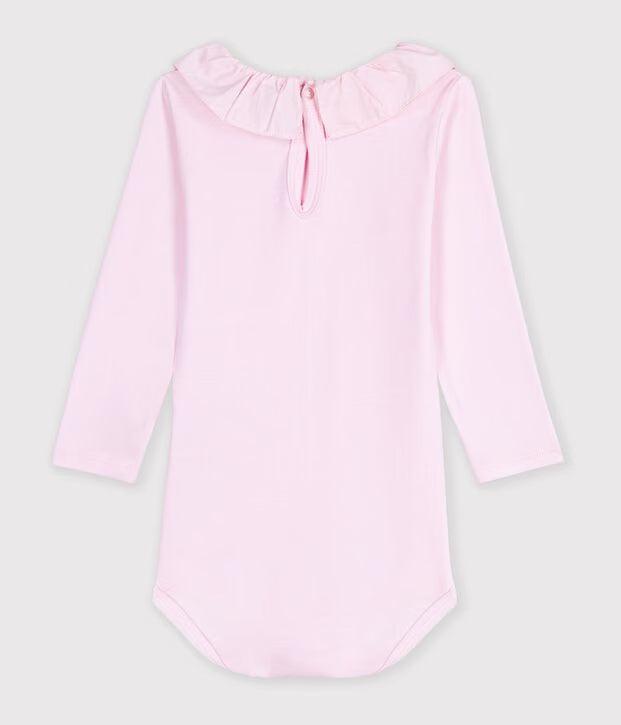 Body con colletto in cotone tinta unita Petit Bateau
