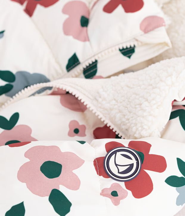 Piumino bambina a fiori Petit Bateau