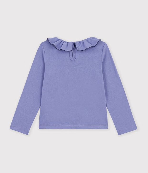 T-shirt con colletto a maniche lunghe Petit Bateau