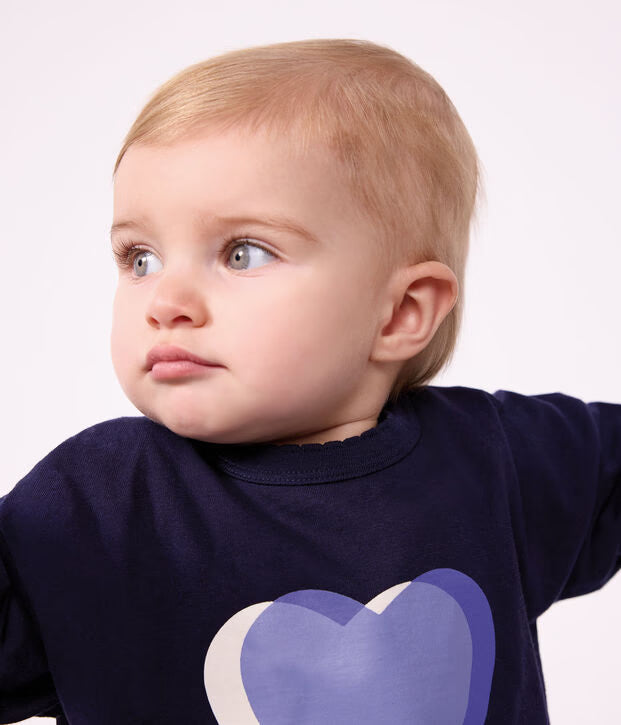 T-shirt a maniche lunghe in cotone Petit Bateau