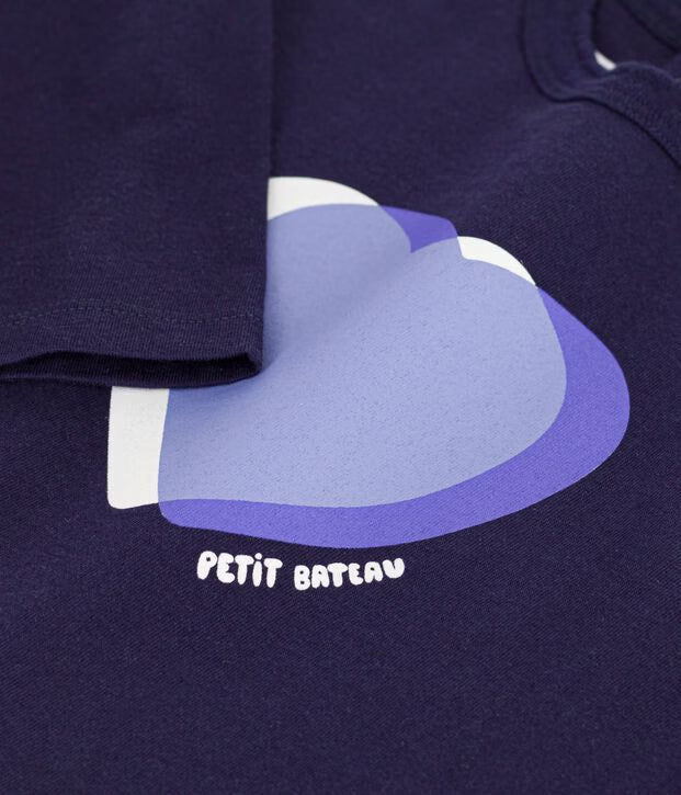 T-shirt a maniche lunghe in cotone Petit Bateau