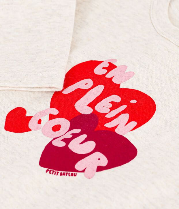 T-shirt a maniche lunghe in cotone Petit Bateau