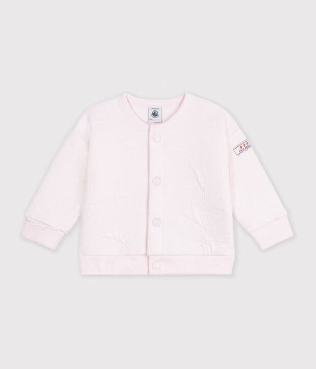 Cardigan in cotone spesso con motivo a stelle Petit Bateau