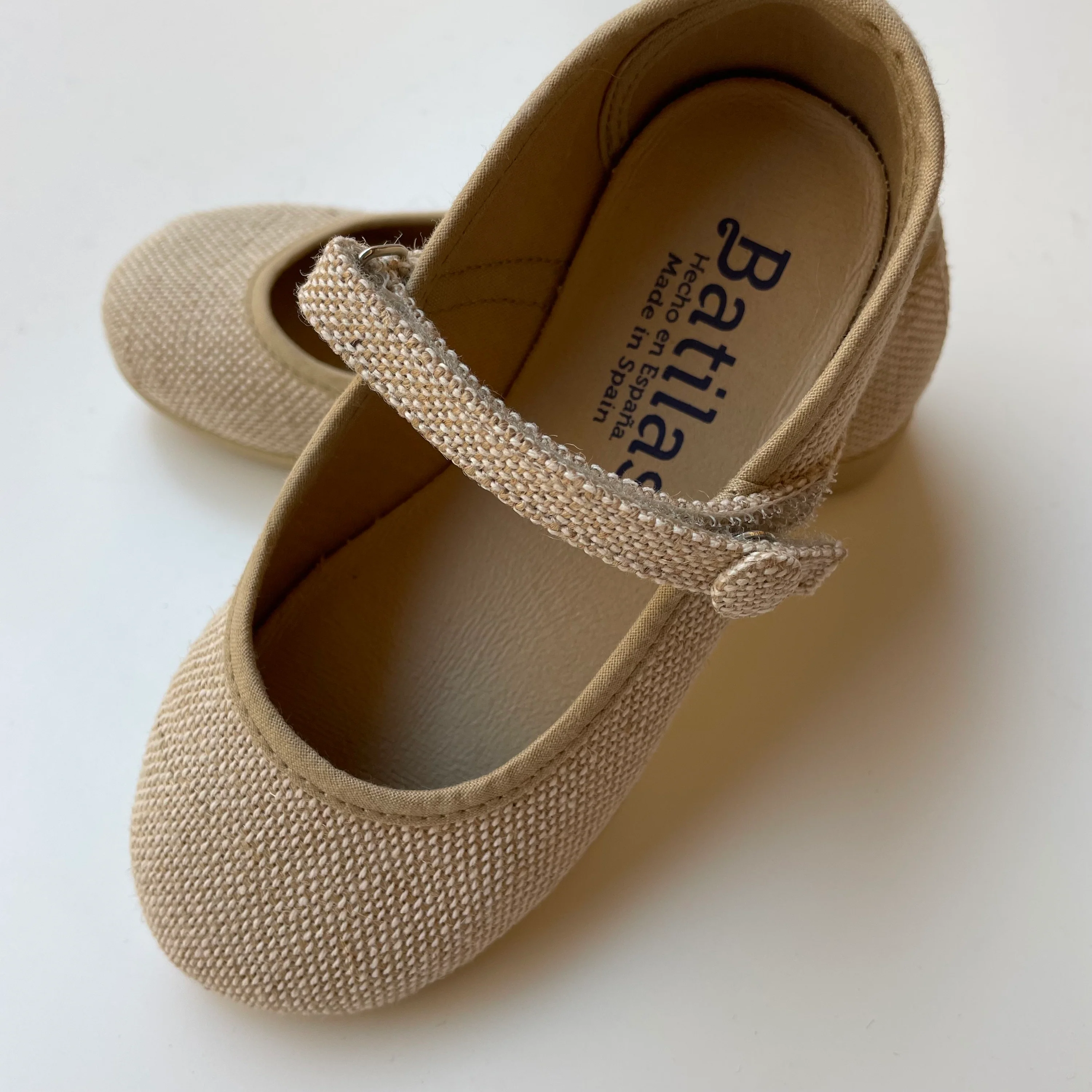 Scarpe ballerine in lino sabbia