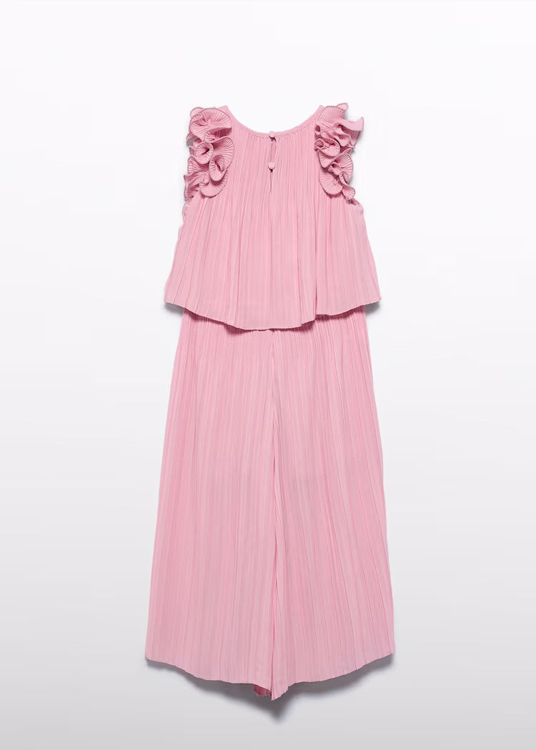 Completo Pantalone Chiffon Plissettata Bambina