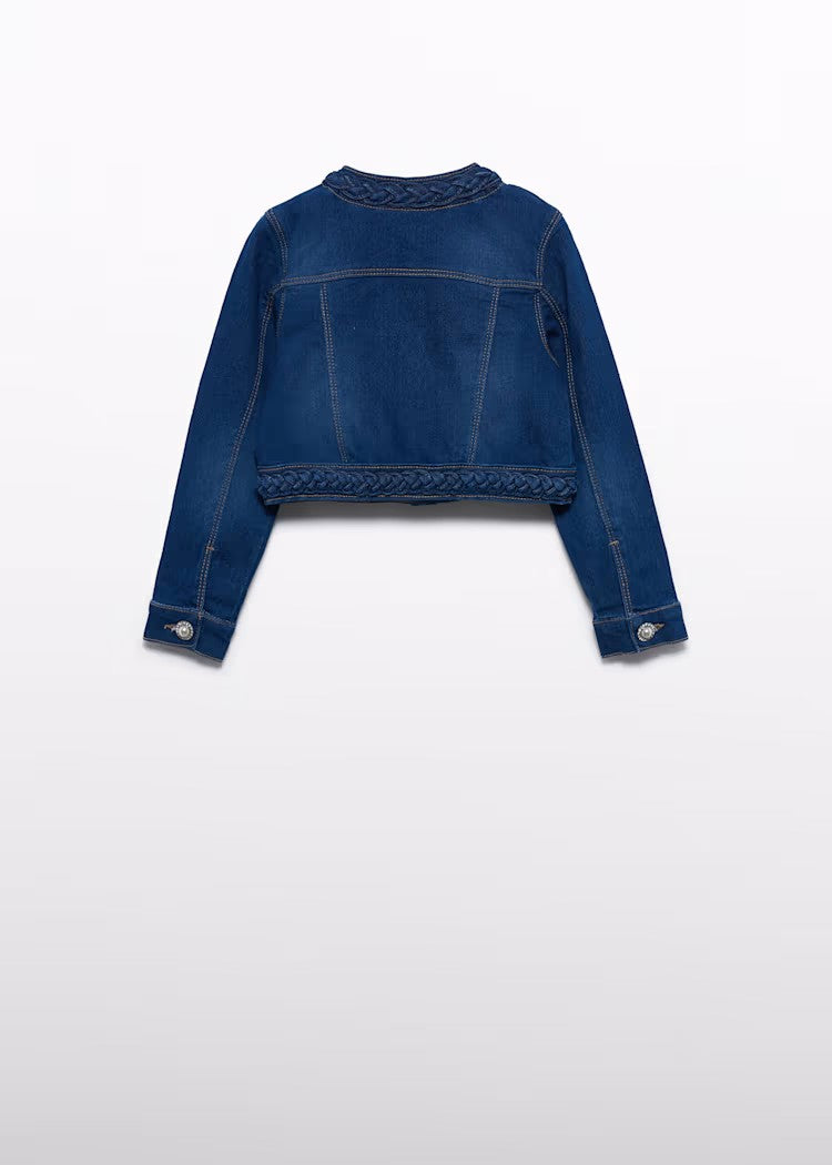Giacca Denim Perle Bambina