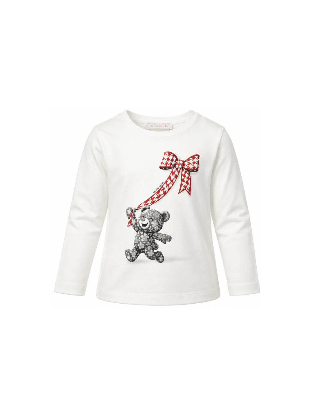 T-shirt per bambina Monnalisa bianca con stampa grafica