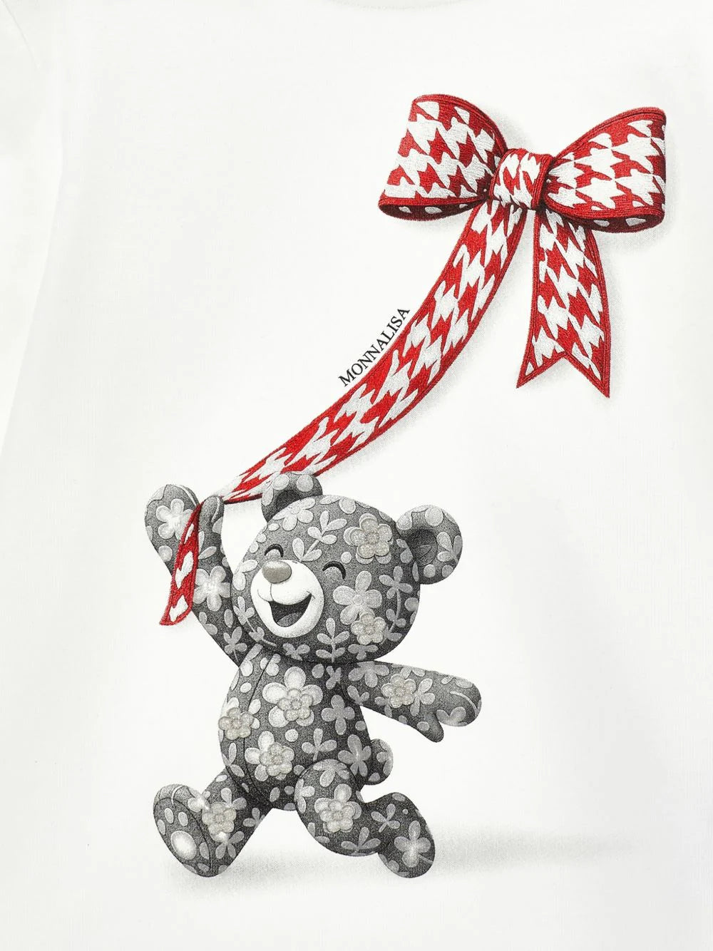 T-shirt per bambina Monnalisa bianca con stampa grafica
