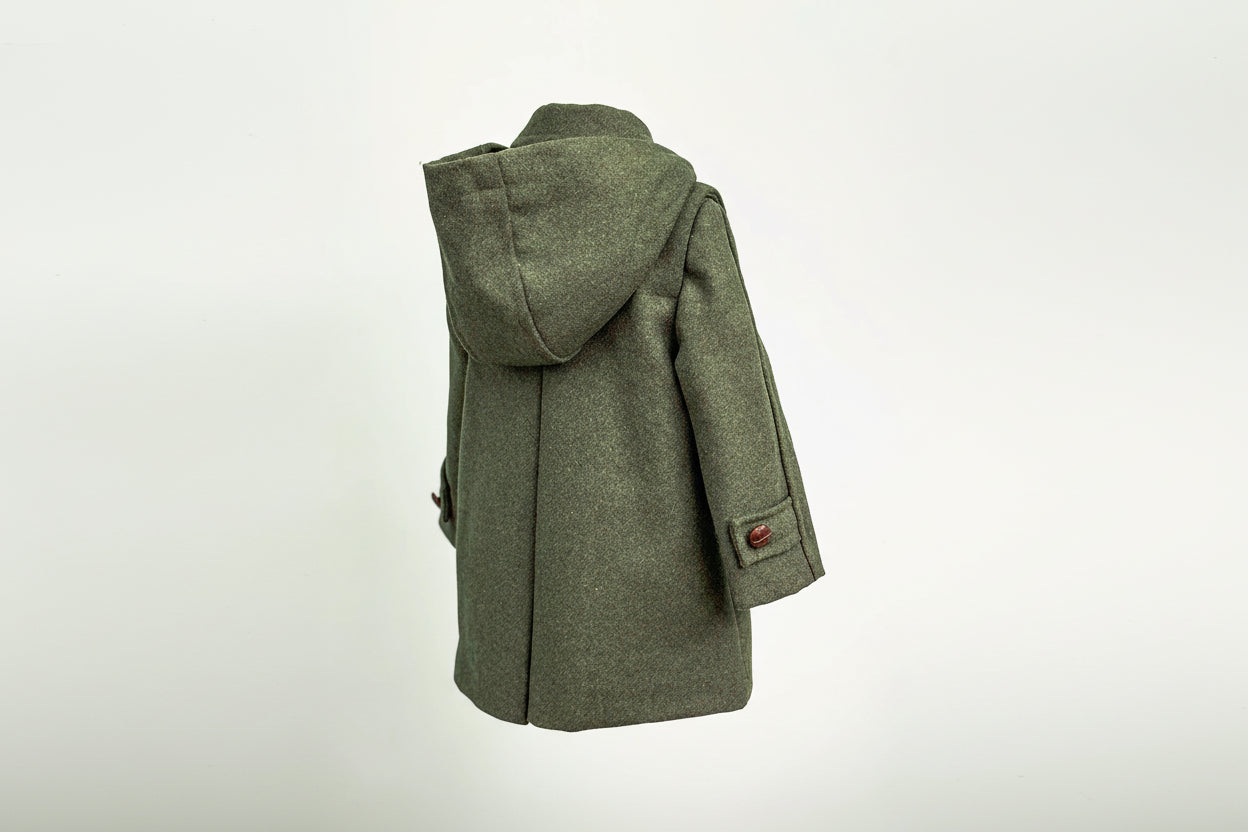 Cappotto loden in lana verde