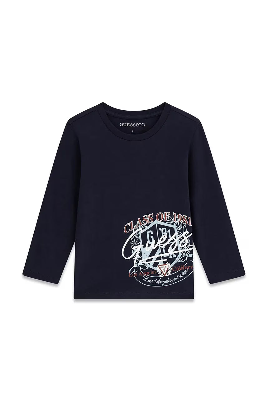 MAGLIETTA IN COTONE A MANICHE LUNGHE GUESS