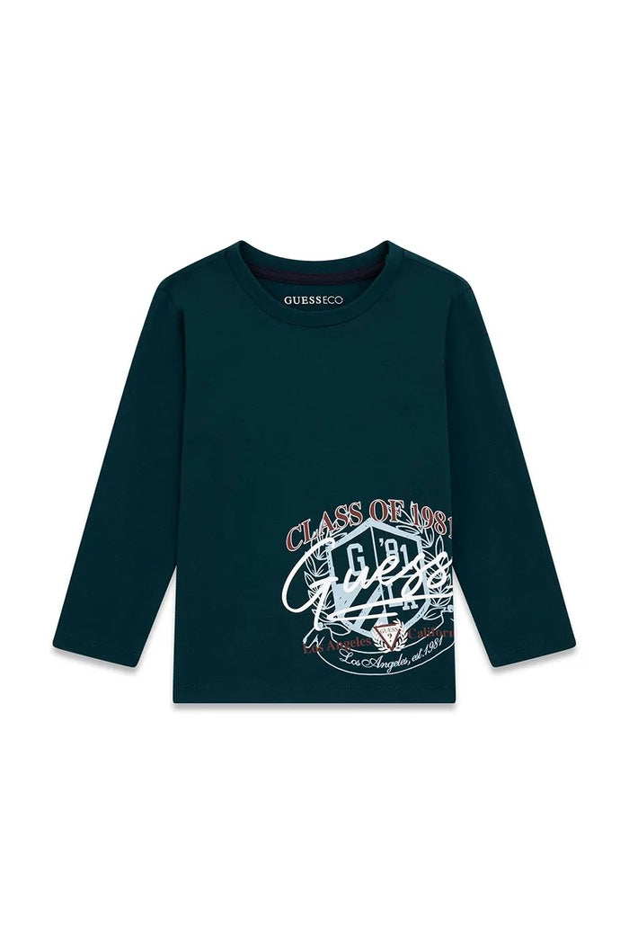 MAGLIETTA IN COTONE A MANICHE LUNGHE GUESS